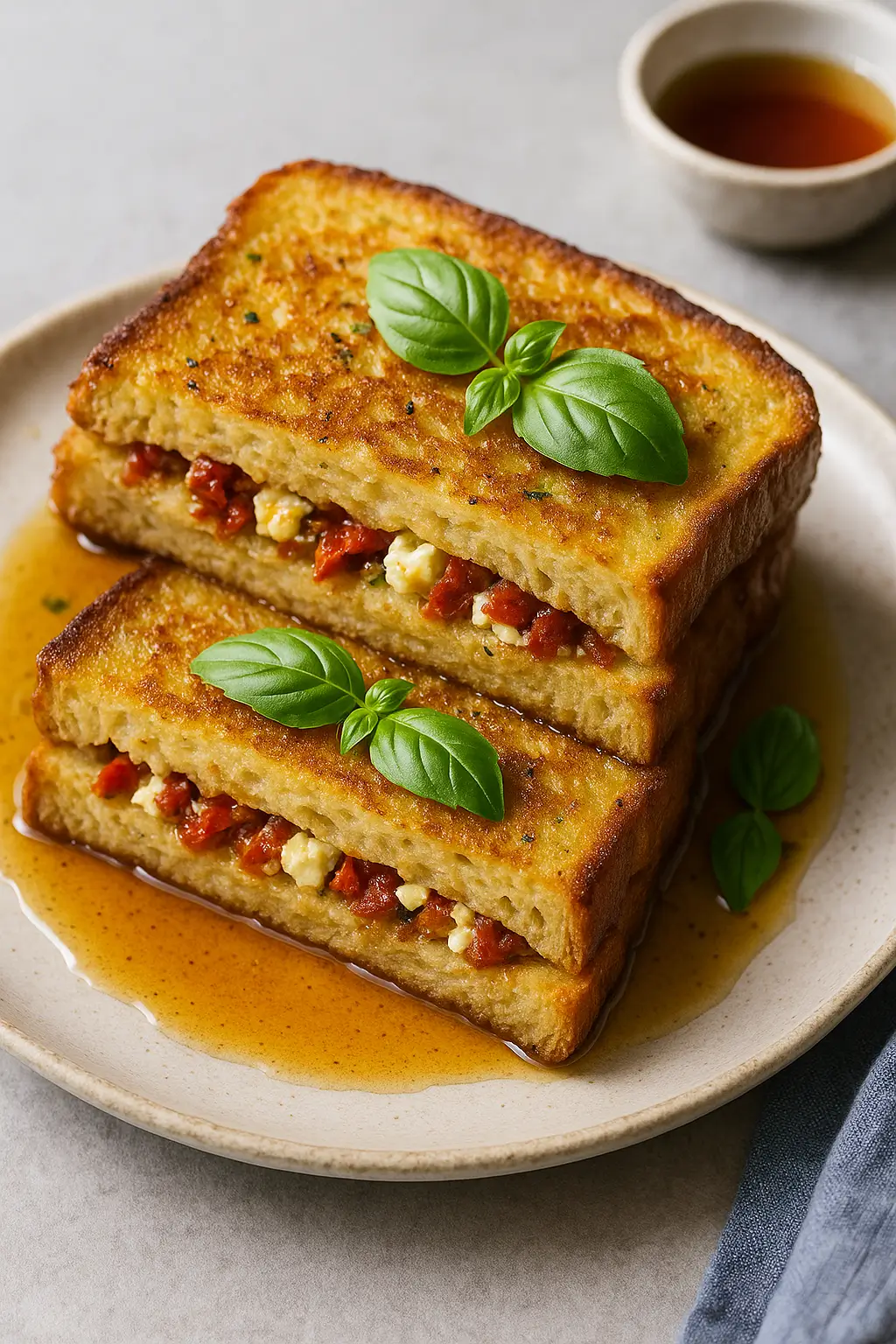 🍽️ Pain perdu farci aux tomates séchées et à la feta