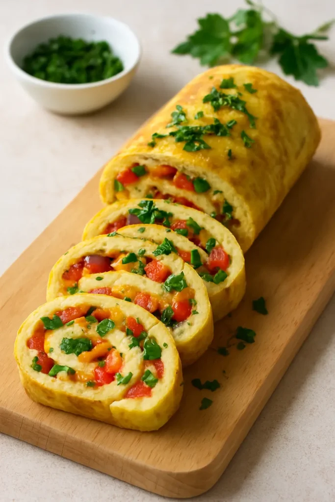 🥚 Omelette roulée aux légumes