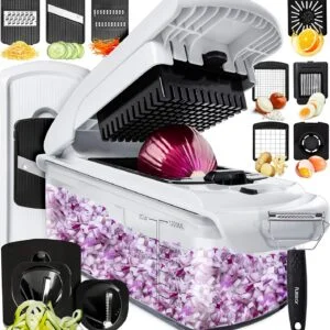 🥕 Mandoline 6-en-1 Multifonction pour légumes – Coupe précise & rapide