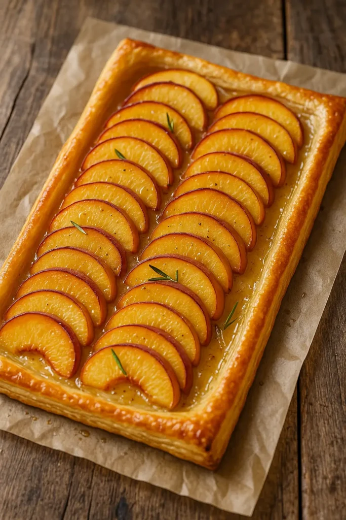 🍑 Tarte Fine Aux Pêches Et Miel