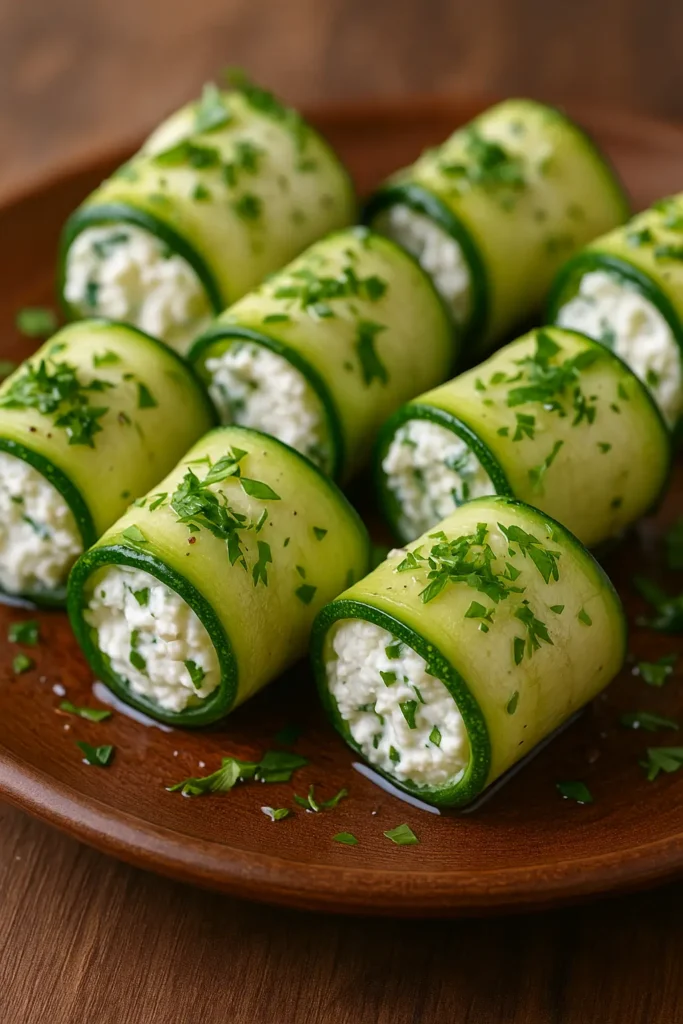 🥒 La Meilleure Recette Du Roulés De Courgette Farcis Au Fromage Frais Et Herbes