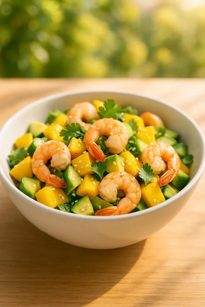 🦐 La Meilleure Recette De Salade Fraîcheur aux Crevettes, Mangue et Avocat