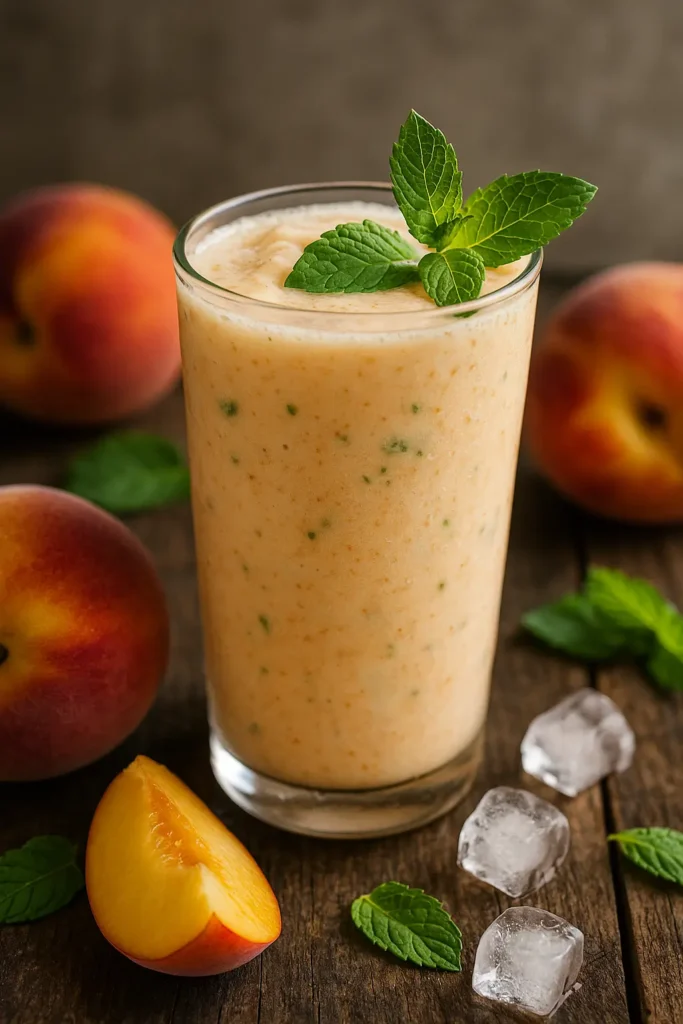 🍑 La Meilleure Recette De Smoothie Pêche Menthe Glacé