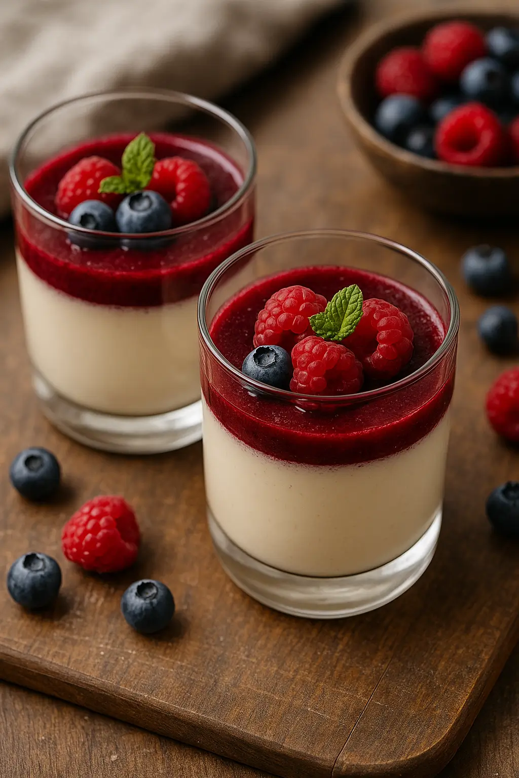 🍓 La Meilleure Recette De Panna Cotta À La Vanille Et Coulis De Fruits Rouges