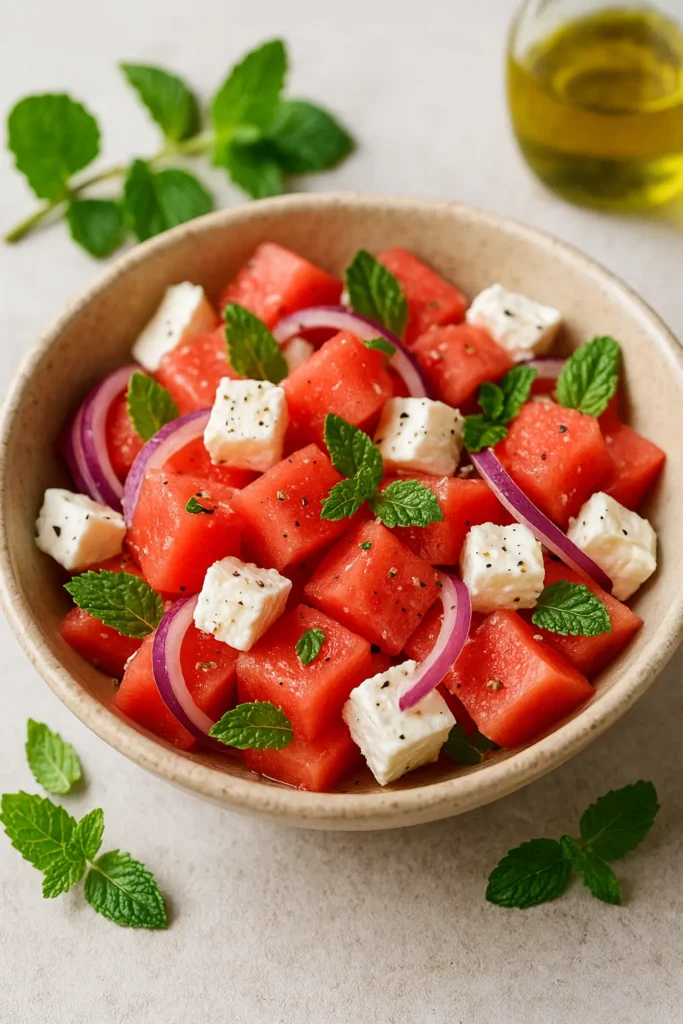 🥗 La Meilleure Recette De Salade De Pastèque Feta Et Menthe