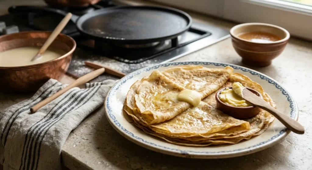 Crêpes bretonnes au beurre salé